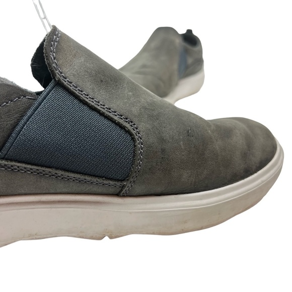 MERRELL TURBULENCE Smokey Gray Genuine Leather Loafers Slip On Casual Shoes sz 9 - Picture 13 of 16